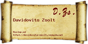 Davidovits Zsolt névjegykártya